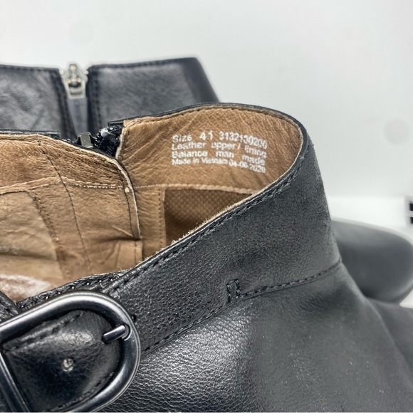 Dansko Leather Buckle Ankle Boots Darbie Black - Picture 4 of 7